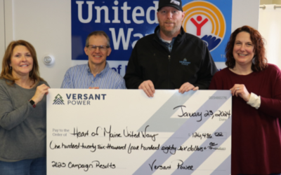VERSANT POWER AND EMPLOYEES RAISE $126,000 TO HELP THOSE IN NEED 